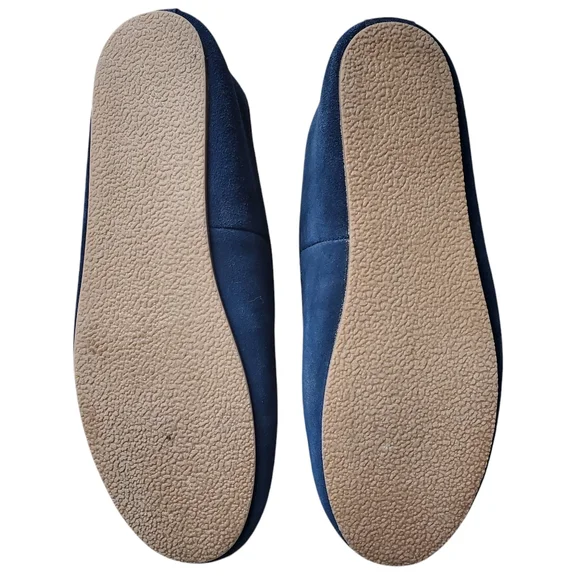 Talbots Fireside Suede Pearl Snowflake Memory Foam Slippers Size 8 Like New - Picture 6 of 11